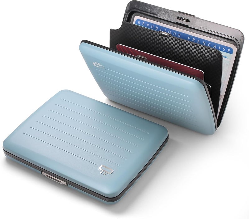 ÖGON -DESIGNS- Aluminum wallet, Large capacity with metal lock, RFID Protection against fraud and demagnetization, Smart Case OSLO Large model - Image 2